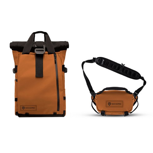 원더드 All-New PRVKE 백팩 21L + ROGUE 슬링백 3L 세트, 오렌지, 1개