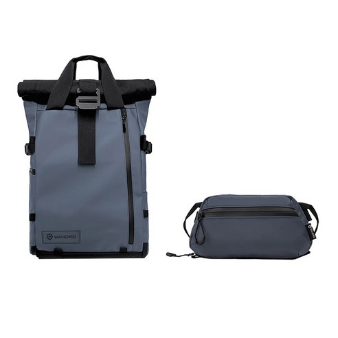 원더드 All-New PRVKE 백팩 31L + 테크 파우치 M 세트, 블루, 1개