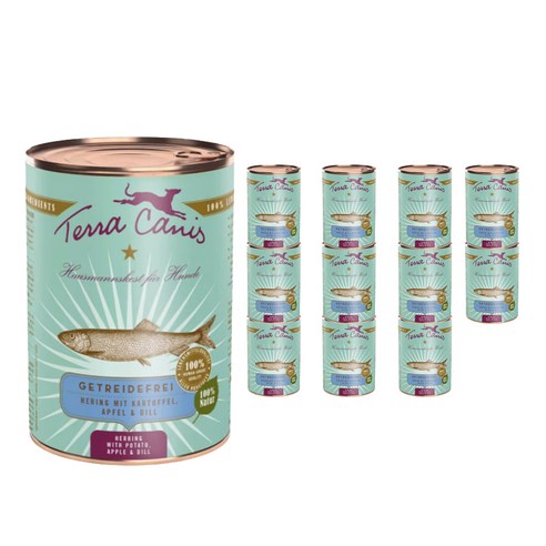 테라카니스 강아지 그레인프리 사료, 400g, 12개, 청어 / 감자