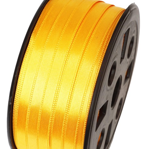 포장넷 공단기본 선물포장 리본끈 6mm, 10 황금노랑, 1개, 90m