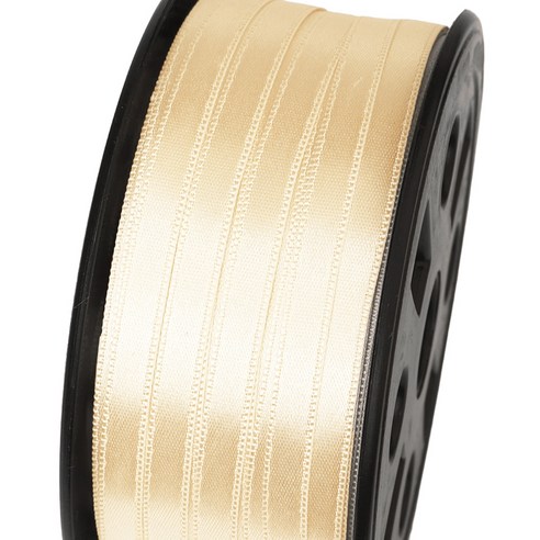 포장넷 공단기본 선물포장 리본끈 6mm, 05 연베이지, 1개, 90m
