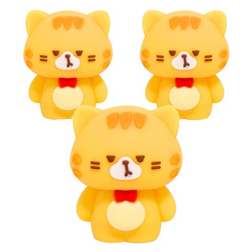 iiGEN 고양이 연필깎이, 노랑, 3개