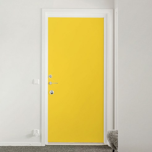 시트나라 현관문시트지 2p, 플레인노랑, 100 x 210 cm