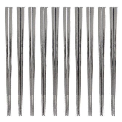 키친유 스텐 304 진공 젓가락 세트 21cm, 실버, 젓가락 10p, 10세트