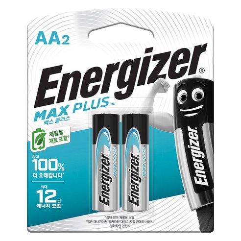 에너자이저 맥스플러스 AA건전지, 2개입, 1개