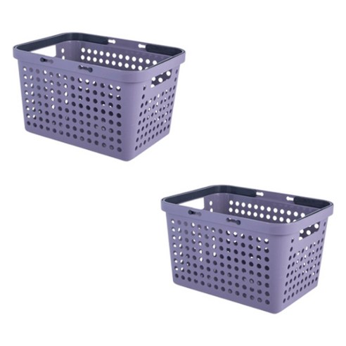 블럭마트 주방 손잡이 보관 바구니 30.5 x 22.5 x 18 cm, 그레이, 2개