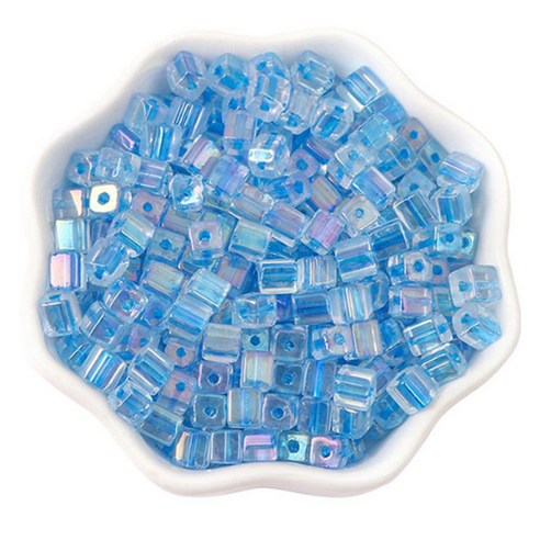 알로데 루스 코어 설탕 큐브 DIY 비즈 5mm 50p, 10 네이비블루, 4개