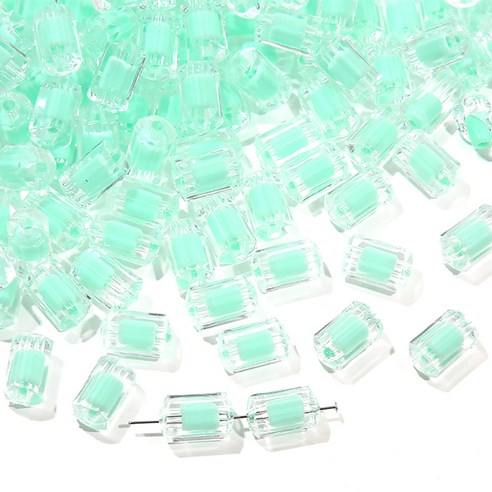 알로데 컬러 고드름 시럽 구슬 DIY 비즈 12 x 7 mm 50p, A01 그린, 4개