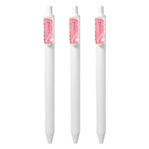 큐티파츠 젤펜 쿠키 0.5mm, 핑크, 3개