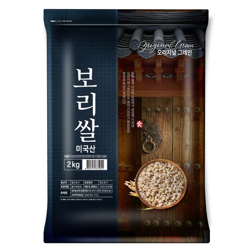오리지널그레인 미국산 보리쌀, 2kg, 1개