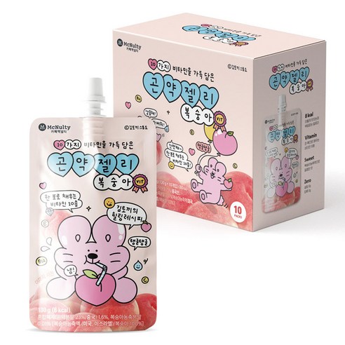 맥널티 비타민 10종 무설탕 곤약젤리 복숭아맛 10p, 1개, 1.3kg
