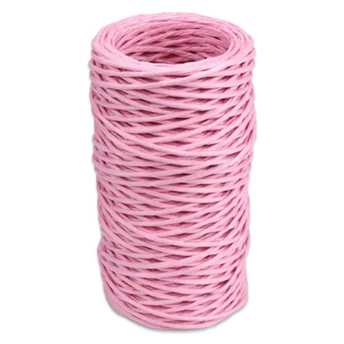 데이소이 공예 종이 로프 철사 2mm x 50m, 핑크, 1개