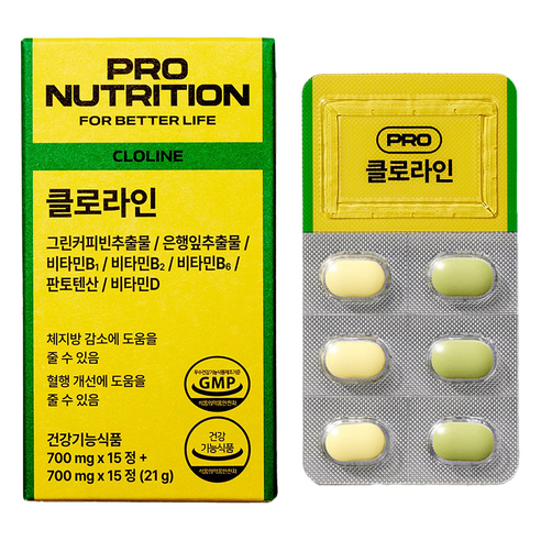 프로뉴트리션 클로라인 그린커피빈 은행잎추출물, 30정, 1개