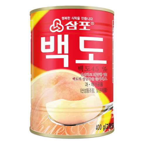 삼포 백도 통조림 400g 최신제조 상품, 1개