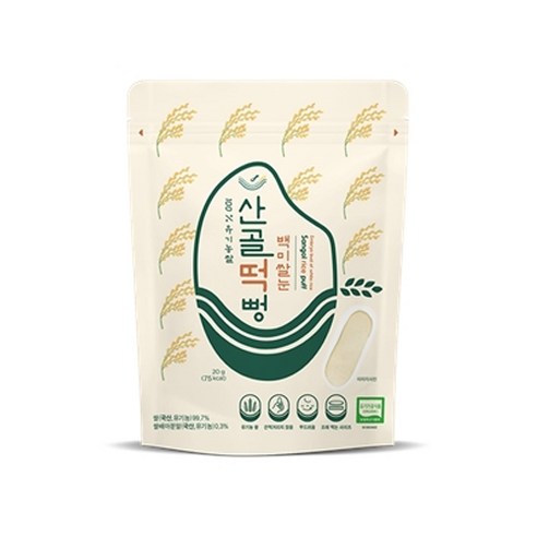 에코맘의산골이유식 산골떡뻥, 백미맛, 20g, 1개