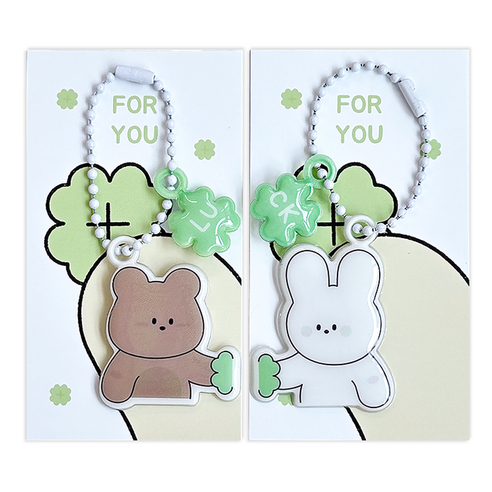 도나와친구들 커플 우정 소프트키링 세트 3.5 x 9 cm, LUCK호두와순면이, 1세트