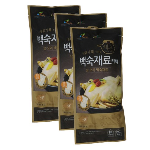 내몸가득 The 채움 삼계탕재료 백숙재료 티백 100g 닭 오리 돼지 수육 한방 약제, 6개