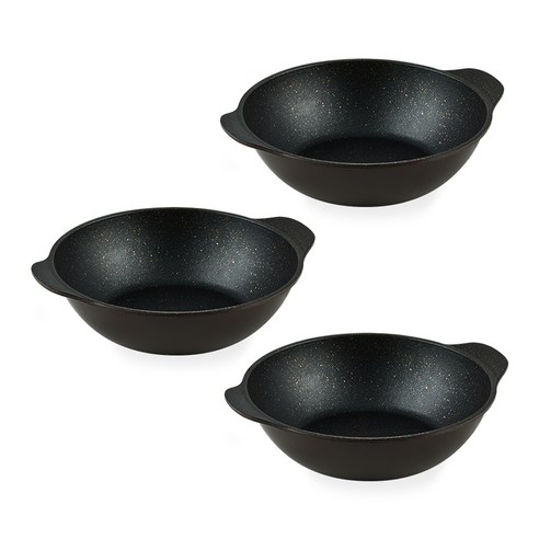 퀸센스 디너 후라이팬 3종 세트, 브라운, 파티웍 28cm 3p, 1세트