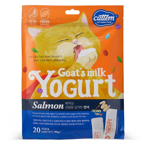 캣템 고양이 산양유 요거트 츄르 20p, 연어, 280g, 1개