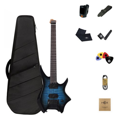 혁신의 파도를 타다: 헥스 헤드리스 일렉기타 N700 G/TBB 리뷰 헥스