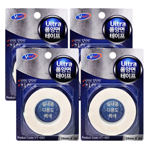 브이텍 울트라 종이 양면 테이프, 4개