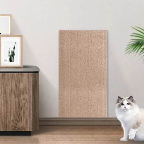 퍼플펫 고양이 짤라쓰는 부착형 고양이 스크래쳐 방지 매트 프리커팅, 베이지, 1개, 60cm x 100cm