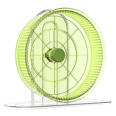 랜보어 햄스터 투명 높이조절 받침대 쳇바퀴 21cm, 그린, 1개