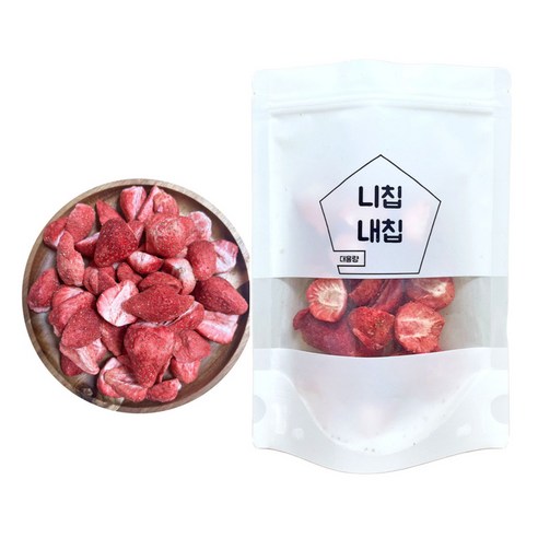 니칩내칩 국내산 동결건조 딸기 슬라이스, 20g, 2개