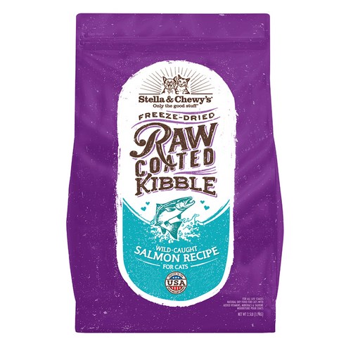 스텔라앤츄이스 캣 로우 코티드 키블 와일드 코트 건식사료, 연어, 1.1kg, 1개