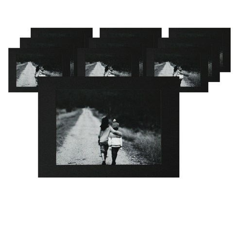무즈앤뷰즈 5 x 7 엽서형 종이액자, 10개, 블랙