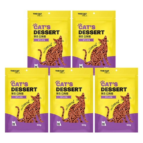 더캣 캣츠 디저트 져키, 50g, 5개, 참치스트립