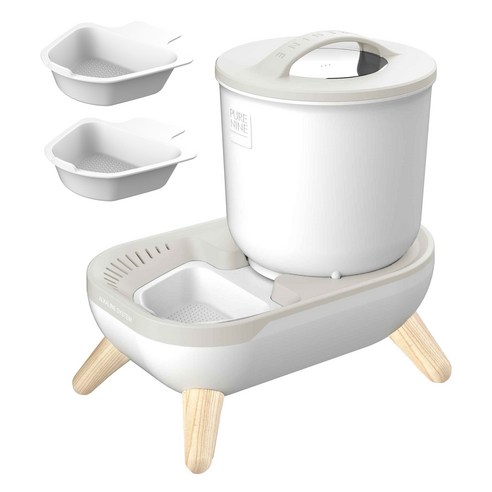 PURENINE 반려동물 셀프케어 S9 정수기 5L + 거름망 3p, D15, 그레이, 1세트