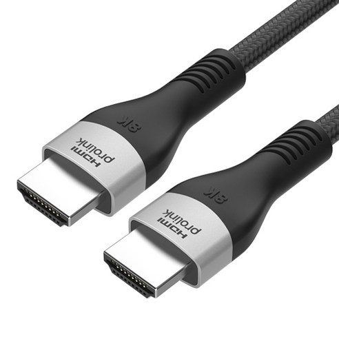 PROLINK HDMI2.1 메탈 PF331A-0500 8K 60Hz UHD VRR eARC HDR기능 패브릭 블랙 스크린 방지 기능 케이블, 5m, 1개