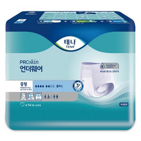 빈다 테나 언더웨어 플러스 성인기저귀, 중형, 14개입, 1개