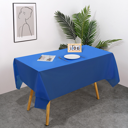 인아트 깔끔한 식탁보, 딥블루, 137 x 183 cm, 1개