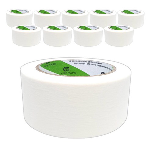 신흥테이프 마스킹 테이프 흰색 48mm x 40m, 10개