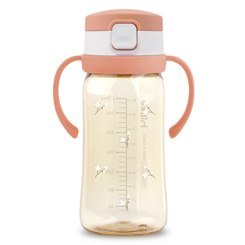 하이비 유아용 PPSU 에잇벤트 원터치 빨대컵 270ml, 1개, 목화 코랄