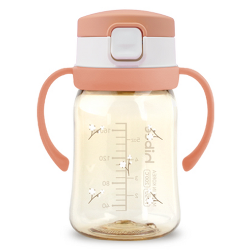 하이비 유아용 PPSU 에잇벤트 원터치 빨대컵 170ml, 1개, 목화 코랄