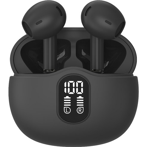 블라우풍트 Ai ENC 노이즈캔슬링 LED 블루투스 5.4 오픈형 이어폰, 블랙, BLP-BE363K