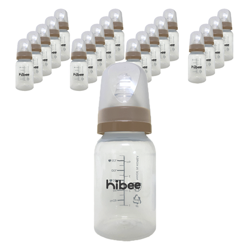 하이비 신생아용 PP 에잇벤트 젖병, 브라운, 130ml, 20개