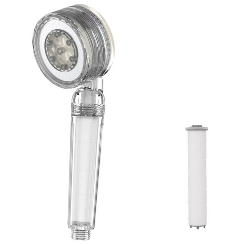 오엘라 3색 LED 필터 샤워기 + 필터 2p 세트, 1개, 화이트