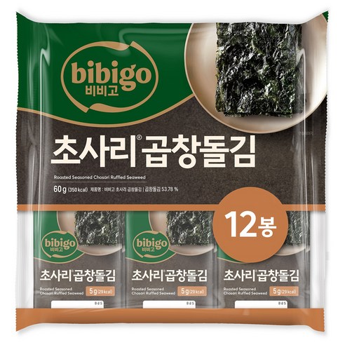 비비고 초사리 곱창돌김 12p, 1개