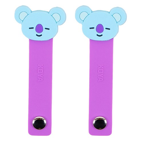 BT21 케이블 정리밴드 코야, 혼합색상, 2개