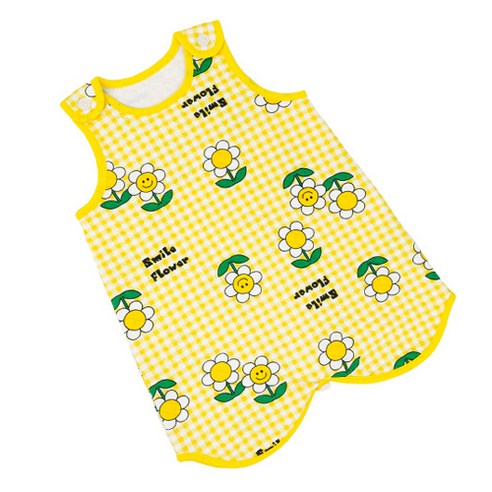 메이키즈 상큼한 데이지 디자인 유아동 주니어 수면조끼 키즈수면조끼