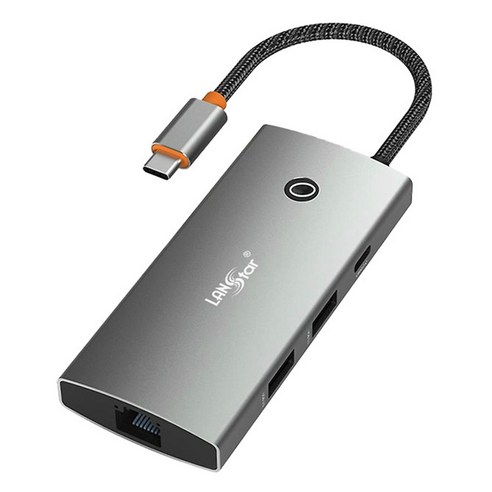 C타입 6in1 멀티 도킹스테이션 미러링 랜카드 허브 삼성덱스 닌텐도 독 연결 LS-U61MH, 1개