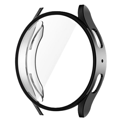아이엠판다 갤럭시워치 풀커버 실리콘 케이스 44mm, 블랙