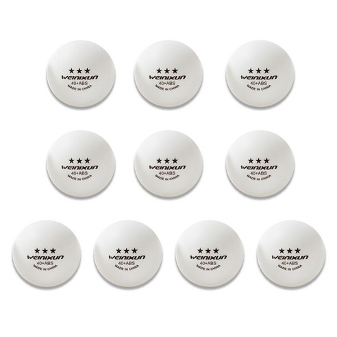 weinixun 배곧인터내셔널 ABS 연습용 탁구공 40mm, 화이트, 10개, 1개입