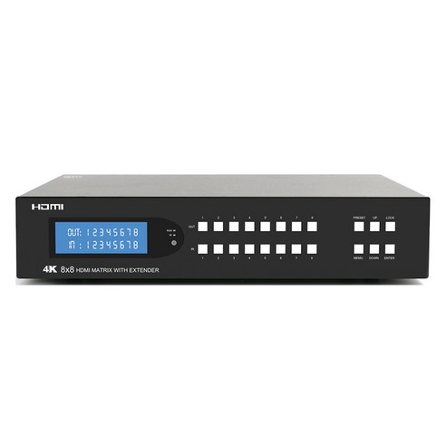 넥스트유 8x8 HDMI2.0 70M 연장 매트릭스 스위치 NEXT-4870UHD-4K, 1개