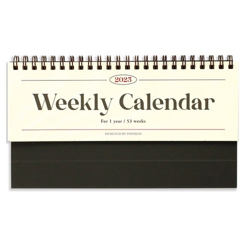 페이퍼리안 2025년 리마인드 위클리 데스크 캘린더, 투명, 1개