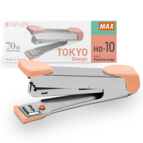 MAX 스테플러 HD-10, 파스텔오렌지, 1개